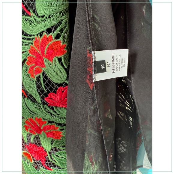 $8150 Oscar de la Renta 2024-25 Marbled Carnation Guipure Lace Runway Gown - Picture 16 of 16